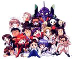  6+girls 90s aida_kensuke akagi_ritsuko alcohol aoba_shigeru artist_request beer chibi eva_01 everyone fuyutsuki_kouzou horaki_hikari hyuuga_makoto ibuki_maya ikari_gendou ikari_shinji kaji_ryouji katsuragi_misato multiple_boys multiple_girls nagisa_kaworu neon_genesis_evangelion one_eye_closed pantyhose penpen sachiel souryuu_asuka_langley suzuhara_touji 