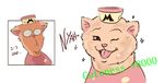  2015 anthro brown_fur burgerpants cat clothed clothing comic cute digital_media_(artwork) english_text feline feral feralized fur male mammal one_eye_closed open_mouth pink_nose rabiscosetal scared shirt simple_background solo sparkles text undertale video_games white_background wide_eyed wink 