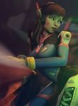  1girl 3d animated animated_gif blizzard_(company) d.va_(overwatch) looking_back overwatch source_request 