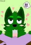 &lt;3 absurd_res anthro aroused bodily_fluids canid canine canis cum cum_in_mouth cum_inside domestic_dog duo eeveelution espeon fan_character fellatio first_person_view fur furniture generation_2_pokemon genital_fluids green_body green_fur green_pupils heart_pupils hi_res male male/male mammal nintendo oral penile pokemon pokemon_(species) pupils purple_body purple_fur sex shy simple_background table