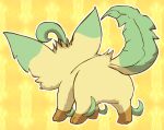 ambiguous_gender butt eeveelution feral fur generation_4_pokemon leafeon multicolored_body multicolored_fur nintendo pichu90 pokemon pokemon_(species) presenting presenting_hindquarters rear_view solo