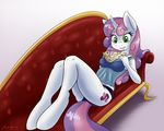  2016 aged_up ambiguous_gender ambris anthro anthrofied clothed clothing cutie_mark duo equine eyelashes female friendship_is_magic green_eyes hair hooves horn long_hair mammal multicolored_hair my_little_pony pet pink_hair purple_hair rat rodent sitting sofa sweetie_belle_(mlp) two_tone_hair unicorn 