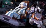  absurdres advance_of_zeta elf fern_(sousou_no_frieren) frieren gundam highres mecha mobile_suit pointy_ears robot science_fiction sousou_no_frieren tr-6_woundwort twintails watermelonsfw 