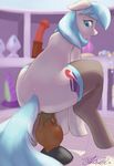  2016 anus clothing coco_pommel_(mlp) dildo earth_pony equine female friendship_is_magic futaku hair hi_res horse legwear mammal masturbation multicolored_hair my_little_pony nude open_mouth penetration pony pussy sex_toy solo two_tone_hair 