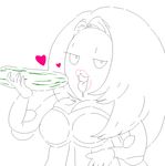  &lt;3 big_breasts breasts cleavage clothed clothing food half-closed_eyes hoshime humanoid jynx lips looking_at_viewer nintendo open_mouth pok&eacute;mon saliva smut-valerian solo suggestive suggestive_food tongue tongue_out vegetable video_games zucchini 