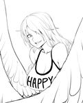  bad_id bad_pixiv_id breasts feathered_wings feathers greyscale harpy highres huge_breasts monet_(one_piece) monochrome monster_girl one_piece solo space_jin wings 