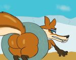among_us anthro blue_sky_studios breasts butt digital_media_(artwork) fangs female feral fur ice_age_(series) ice_age_3 innersloth looking_at_viewer mammal michaelthecat nude rodent saber-toothed_squirrel sabertooth_(anatomy) scratte_(ice_age) simple_background solo tail teeth