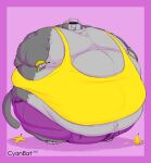  anthro banana banana_peel belly big_belly chubby_cheeks clothed clothing cyanbat double_chin fat_rolls food fruit fur grey_body grey_fur grin haplorhine hi_res hidden_eyes holding_food holding_object male mammal monkey moobs morbidly_obese morbidly_obese_anthro morbidly_obese_male navel neck_rolls nipples obese obese_anthro obese_male overweight overweight_anthro overweight_male plant primate smile solo standing thick_thighs visor wide_hips wristband 