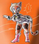 angry anthro big_breasts big_butt breasts butt clothed clothing cooch_(supermansion) domestic_cat felid feline felis female furry glistening glistening_body gtogta gtogta_(artist) mammal shiny_(disambiguation) supermansion