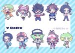  3girls 5boys ;d ahoge bag bianca_(pokemon) black_bag black_eyes black_hair black_pants blonde_hair blue_eyes blue_jacket blue_shorts bow brown_eyes brown_hair brown_pants cheren_(pokemon) chibi chibi_only closed_mouth double_bun dress dual_persona full_body glasses green_bag green_eyes green_hair green_hat hair_between_eyes hair_bun hat hat_bow hilbert_(pokemon) hilda_(pokemon) holding holding_poke_ball hugh_(pokemon) jacket leg_up long_hair looking_at_viewer multiple_boys multiple_girls n_(pokemon) nate_(pokemon) necktie one_eye_closed open_clothes open_jacket open_mouth orange_jacket orange_vest pandakokkopanda pants pantyhose pink_bag poke_ball poke_ball_(basic) pokemon pokemon_bw pokemon_bw2 ponytail red_hat red_jacket red_necktie rosa_(pokemon) shirt short_hair shorts shoulder_bag smile twintails very_long_hair vest visor_cap white_bow white_dress white_hat white_shirt white_shorts yellow_shorts 