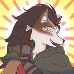  anthro canine female laugh low_res mammal simple_background thumbnail wolf 