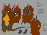 absurd_res anthro brown_hair dragon female flat_colors hair hi_res joeline long_hair model_sheet mr_p0tassium mythological_creature mythological_scalie mythology scalie solo