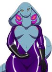  2016 alternate_color anthro anthrofied arbok areola big_breasts blue_scales breasts brown_eyes clothed clothing cobra fan_character female gloves iris_hebi jumpsuit looking_at_viewer navel nintendo nipple_bulge pink_scales pok&eacute;mon pok&eacute;morph purple_scales reptile scales scalie simple_background slit_pupils smile snake solo tight_clothing undressing video_games voluptuous white_background wide_hips xehta13 zipper 