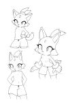 absurd_res anthro blaze_the_cat clothing domestic_cat felid feline felis female forehead_gem gem gloves hand_on_hip hands_behind_back handwear hi_res hikaridraws looking_at_viewer male_swimwear_challenge mammal monochrome sega sitting sketch sketch_page solo sonic_the_hedgehog_(series) standing swimming_trunks swimwear