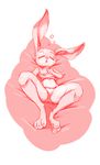  2016 anthro bed breasts clothed clothing crotch digital_media_(artwork) disney eyes_closed female fur judy_hopps lagomorph long_ears lying mammal nipples on_bed open_mouth panties rabbit secretly_saucy simple_background sketch sleeping sleepy small_breasts solo underwear zootopia 