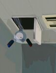  01coil ceiling floating highres magnemite magnet no_humans one-eyed pokemon pokemon_(creature) solo twitter_username vent_(object) 