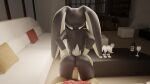  16:9 3d_(artwork) animated anthro anthrofied big_butt black_body black_fur blue_eyes butt clothing digital_media_(artwork) dipstick_tail duo female first_person_view fur furriesvr genitals headgear headwear hi_res honkai:_star_rail huge_butt lagomorph leporid long_ears looking_at_viewer looking_back looking_back_at_viewer male male/female mammal markings mihoyo multicolored_tail nude photo_manipulation photomorph pom-pom_(honkai:_star_rail) pussy rabbit rear_view scut_tail short_tail solo tail tail_markings teemoty thick_thighs white_body white_fur widescreen 