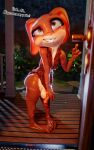  3d_(artwork) 5:8 absurd_res animal_genitalia animal_penis anthro aroused balls blush bottomless chiara_(hevexy) clothed clothing digital_media_(artwork) doorway embarrassed equine_genitalia equine_penis erection exhibitionism fan_character feet first_person_view freckles genitals gynomorph half-erect hevexy hi_res hiding hiding_erection holding_penis intersex lagomorph leporid lipstick looking_at_viewer makeup mammal medial_ring mismatched_genitalia mismatched_penis outside paws penis rabbit seductive smile smirk solo speech_bubble spots standing text 