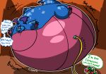  air_pump artist_name belly big_belly blue_body blue_text cave cel_shading common_hippopotamus dig_dug dragon fygar glistening glistening_belly glistening_body green_body green_text hi_res hippopotamid hissing hose_inflation huge_belly hyper hyper_belly hyper_inflation implied_popping inflation inflation_fetish mammal motion_lines mythological_creature mythological_scalie mythology onomatopoeia scalie shaded sound_effects speech_bubble text yellowvz 