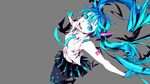  blue_eyes blue_hair female hatsune_miku miwa_shirow skirt solo vocaloid 