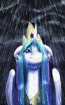  2016 crown equine female friendship_is_magic gold_(metal) horn jewelry mammal my_little_pony necklace princess_celestia_(mlp) raining solo valcron winged_unicorn wings 