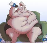 2020 4_toes anthro belly beverage big_belly big_moobs black_clothing black_underwear catarsi clothing digital_drawing_(artwork) digital_media_(artwork) digitigrade drinking feet fur furniture grey_body grey_fur grey_hair hair hand_on_belly huge_belly huge_thighs lagomorph leporid male mammal moobs navel obese obese_anthro obese_male overweight overweight_anthro overweight_male pink_eyes rabbit simple_background soda sofa solo thick_thighs toes underwear weight_gain wide_hips