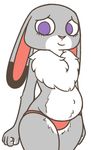  clothing dewlap disney female judy_hopps lagomorph mammal panties pregnant rabbit snaxattacks solo underwear zootopia 