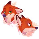  2016 anthro canine chesta disney fox half-closed_eyes male mammal multiple_images nick_wilde simple_background smile solo white_background zootopia 