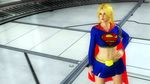  blonde_hair breasts cosplay dc_comics dead_or_alive helena_douglas large_breasts midriff skirt supergirl supergirl_(cosplay) 