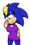  5_fingers anthro archie_comics bernadette_hedgehog blonde_hair blue_body blue_eyes blue_hair breasts clothing eulipotyphlan female fingers garden-of-chaos hair hedgehog mammal purple_clothing sega solo sonic_the_hedgehog_(archie) sonic_the_hedgehog_(comics) sonic_the_hedgehog_(series) standing 