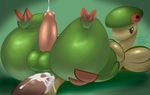  balls breloom butt cum cum_in_ass cum_inside cum_while_penetrated cumshot green_background half-closed_eyes male male/male nintendo orgasm pcred566 penetration penis pok&eacute;mon sex simple_background video_games 