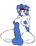 areola balls bandanna big_balls big_penis blue_hair blush breasts dickgirl hair intersex jet_(quin_nsfw) nipples orange_eyes penis quin-nsfw simple_background solo tongue tongue_out unknown_species white_background 