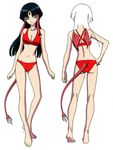  ass bikini black_hair breasts character_sheet cross_ange female full_body offical_art partially_colored sala_(cross_ange) salamandinay simple_background swimsuit white_background 