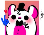  &lt;3 bear bow_tie chibi cute digital_media_(artwork) five_night_at_freddy funtime_freddy_(fnaf) hat hiyoko lagomorph mammal microphone puppet rabbit simple_background 