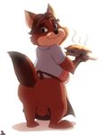  anthro balls barefoot bottomless butt canine clothed clothing crazedg disney erection food fox gideon_grey holding_food holding_object looking_at_viewer looking_back male mammal penis perineum pie pinup pose raised_tail rear_view signature slightly_chubby solo standing steam tapering_penis zootopia 