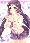  bad_id bad_pixiv_id bandaid bandaids_on_nipples blush breasts green_eyes kurono_kito large_breasts long_hair looking_at_viewer love_live! love_live!_school_idol_project low_twintails open_mouth pasties purple_hair solo toujou_nozomi twintails 