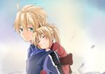  1girl age_regression arthur_pendragon_(fate) carrying_over_shoulder fate/apocrypha fate/prototype fate_(series) father_and_daughter mordred_(fate) mordred_(fate)_(all) ryan_edian sleeping smile younger 