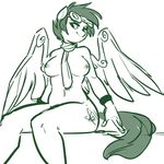  anthro breasts clothing equine eyewear fan_character female glacierclear goggles hair mammal my_little_pony navel nipples nude pegasus smile solo wings 