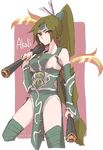  akali breasts character_name dual_wielding green_hair holding holding_weapon kama_(weapon) large_breasts league_of_legends otani_(kota12ro08) red_eyes sickle solo twitter_username weapon 
