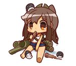 bottle brown_eyes brown_hair chibi commentary_request holding i-401_(kantai_collection) i-class_destroyer kantai_collection kuchiku_i-kyuu looking_at_viewer machinery nuu_(nu-nyu) papico_(ice_cream) ponytail school_swimsuit school_uniform serafuku shinkaisei-kan simple_background sitting swimsuit swimsuit_under_clothes tan wet wet_clothes white_background 