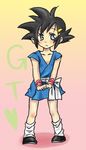  artist_request black_hair blush dragonball_gt genderswap hairclip son_gokuu 