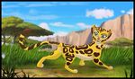  anus butt cheetah cub detailed_background disney feline female feral fuli fur green_eyes mammal nature presenting pussy pussy_juice solo the_lion_guard the_lion_king tree young 