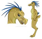 alien anthro green_eyes halo_(series) kig-yar kiggy looking_at_viewer lykenzealot male microsoft multiple_images nude quills_(anatomy) ruuhtian_(kig-yar) scalie short_tail solo tail teeth watermark xbox_game_studios