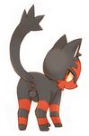  anus cat from_behind kuroisumi litten_(pokemon) male_focus no_humans pokemon pokemon_(creature) pokemon_(game) pokemon_sm profile simple_background tail testicles uncensored white_background 