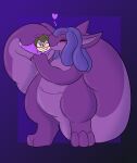  anthro bloop_(tacokurt) blush bogroo duo hi_res human humanoid hybrid kangaroo kissing macropod male male/male mammal marsupial monster octoroo purple_body size_difference tail tail_fetish tail_play tail_vore unusual_anatomy vore zach_(zeroverse) 