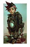  andrew_tran female overwatch simple_background solo tracer_(overwatch) 