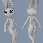  3d_(artwork) anthro digital_media_(artwork) disney female judy_hopps lagomorph mammal nude rabbit thirteeenth zootopia 