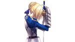  armor blonde_hair fame_peera fate/stay_night fate_(series) saber sword weapon 