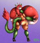  anthro big_breasts big_butt breasts butt chimera clothed clothing female green_eyes hair horn huge_breasts hybrid hyper hyper_breasts looking_back red_hair skimpy tight_clothing vant_talon voluptuous wide_hips 