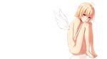  angel blonde_hair nude original phantania red_eyes short_hair tears wings 
